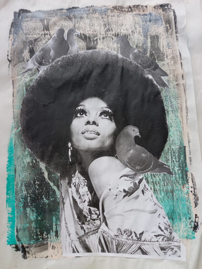 analoge kollage birdnest